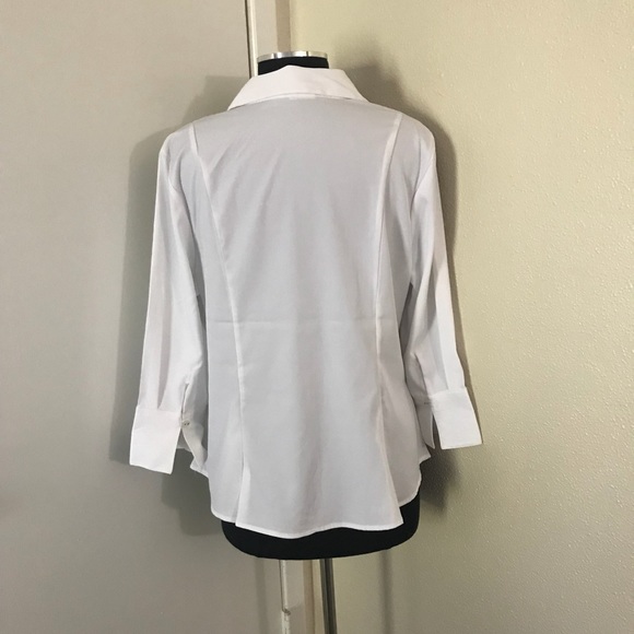 Cato White Button Down Blouse. Size Large. - Picture 5 of 6